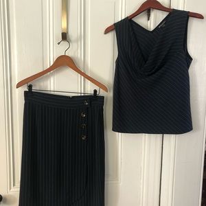 Brooks Brothers Skirt Set - Cowl neck sleeveless top w/ matching skirt.